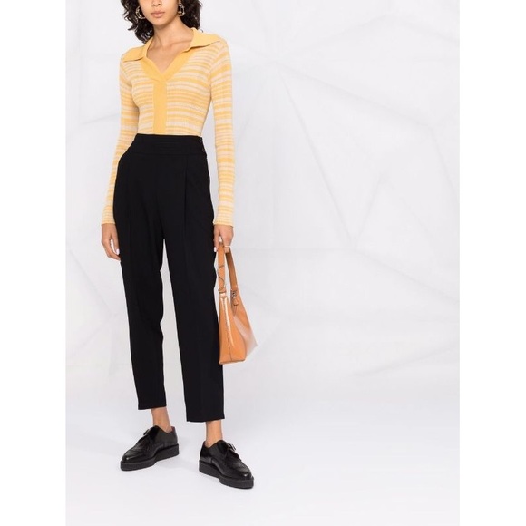 Y2K Era 50’s Style Pure Silk Black Cropped Pants - Picture 1 of 7